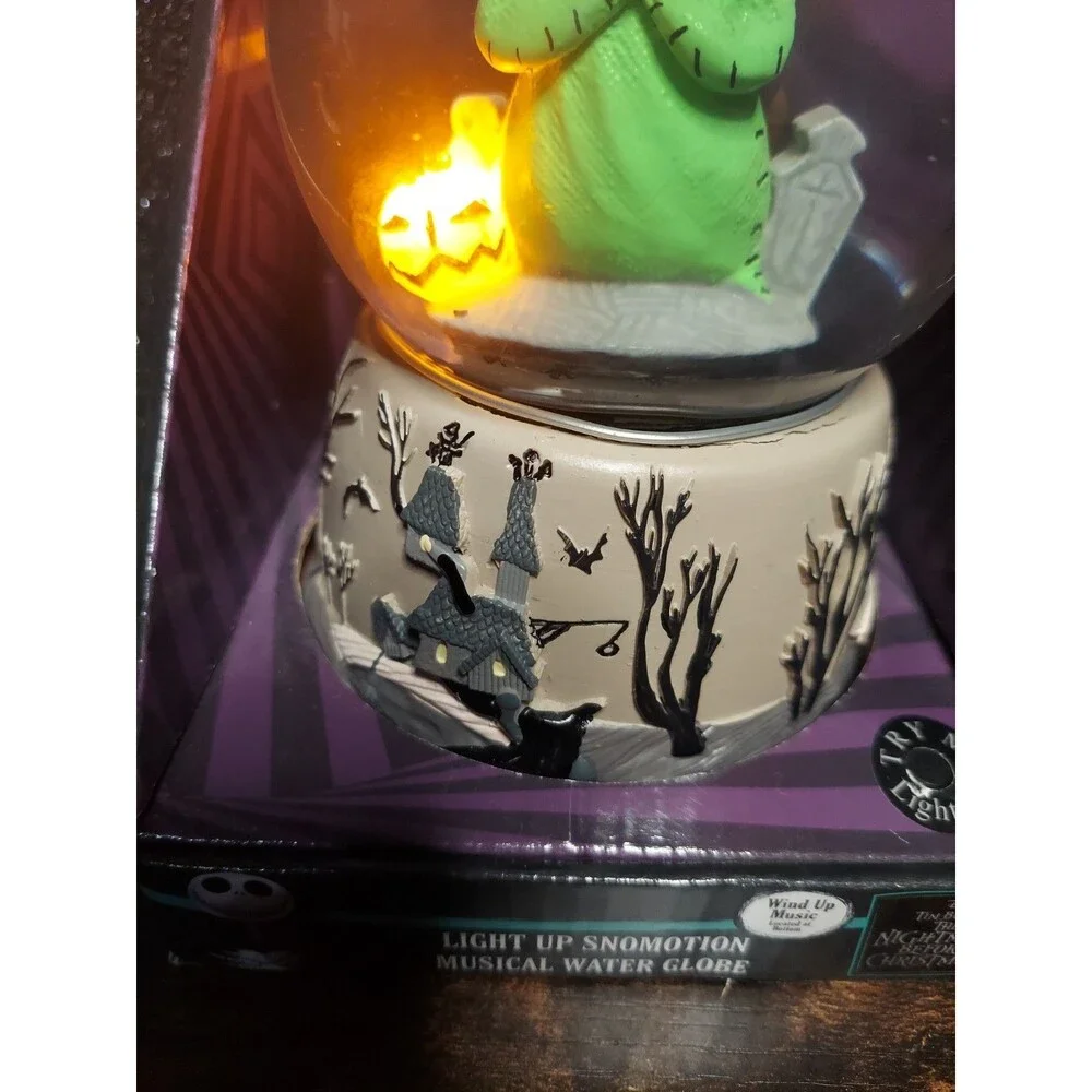 Nightmare Before Christmas Oogie Boogie Light Up Snomotion Musical Water Globe